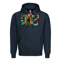 Navy joy with roaster Zipper Hoodie - AdoDesignShop