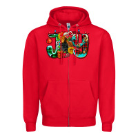 Red joy with roaster Zipper Hoodie - AdoDesignShop