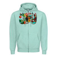 Seafoam joy with roaster Zipper Hoodie - AdoDesignShop