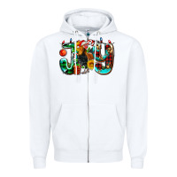 White joy with roaster Zipper Hoodie - AdoDesignShop