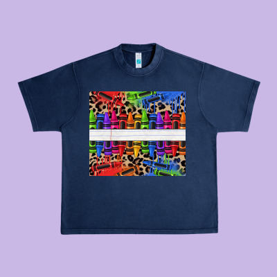 Personalized Crayons Urban Heavy Tee Designed By Texasbilliewilder