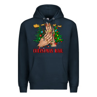 Navy christmas nail bbs Premium Hoodie - BundleAndBundleShop