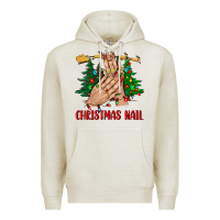Oatmeal Heather christmas nail bbs Premium Hoodie - BundleAndBundleShop