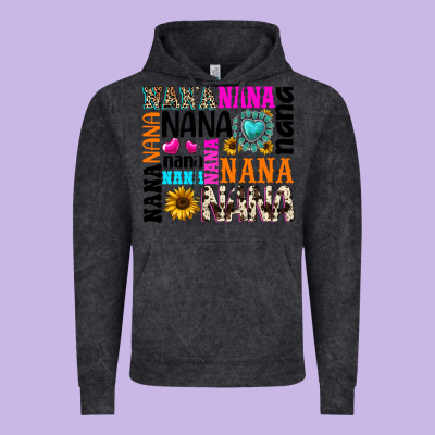 Nana Gemstone Sunflower Vintage Hoodie Designed By Texasbilliewilder