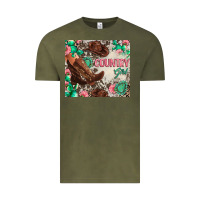 Vintage Olive country girl Vintage Tee - Zillion Design Studio