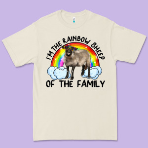 I'm The Rainbow Sheep Of The Family Suffolk Sheep Black Face Sheep Premium Tee Designed By Artiststas