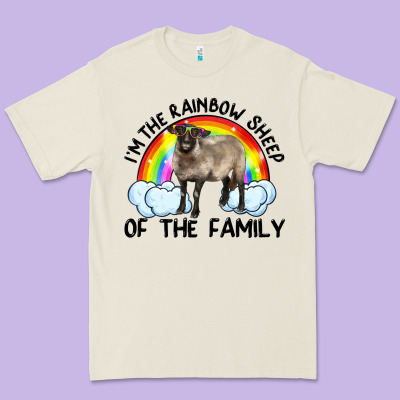 I'm The Rainbow Sheep Of The Family Suffolk Sheep Black Face Sheep Premium Tee Designed By Artiststas
