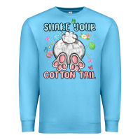 Ocean Blue shake your cotton tail Premium Sweatshirt - MaliasSmallBusiness