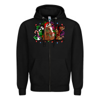 Black joy and horse Christmas Zipper Hoodie - AdoDesignShop