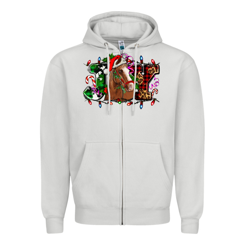 Joy And Horse Christmas Zipper Hoodie by AdoDesignShop | Teevron