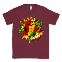 Burgundy juneteenth sunflower Classic Tee - HRA Design Shop
