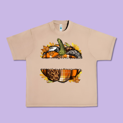 Personalized Fall Pumpkin Urban Heavy Tee Designed By Texasbilliewilder