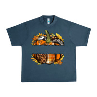 Midnight Navy Personalized Fall Pumpkin Urban Heavy Tee - texasbilliewilder