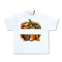 White Personalized Fall Pumpkin Urban Heavy Tee - texasbilliewilder