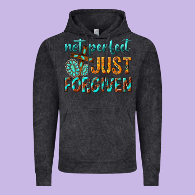 Not Perfect Just Forgiven Vintage Hoodie Designed By Texasbilliewilder