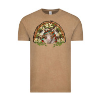Vintage Coffee merino wool ram lily rainbow Vintage Tee - BarkalooDesign