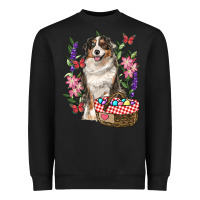 Black Easter Aussie Australian Shepherd Heavyweight Sweatshirt - RanaPortraitStore