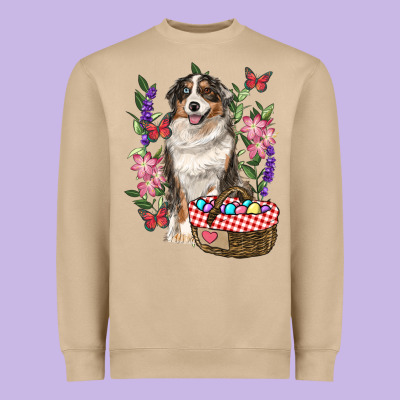 Heavyweight Sweatshirt Easter Aussie Australian Shepherd