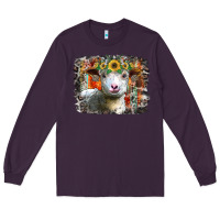 Plum sunflower sheep Long Sleeve Tee - RacoonDesign