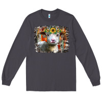 Smoke sunflower sheep Long Sleeve Tee - RacoonDesign