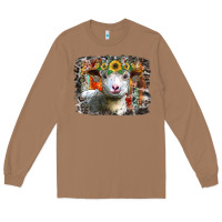 Toasted Coconut sunflower sheep Long Sleeve Tee - RacoonDesign