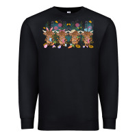 Black easter day baby highland cow Premium Sweatshirt - MaliasSmallBusiness