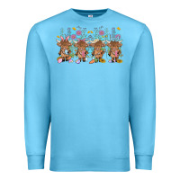 Ocean Blue easter day baby highland cow Premium Sweatshirt - MaliasSmallBusiness