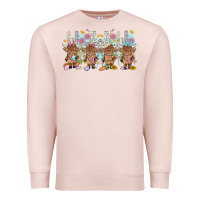 Pale Pink easter day baby highland cow Premium Sweatshirt - MaliasSmallBusiness
