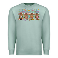 Seafoam easter day baby highland cow Premium Sweatshirt - MaliasSmallBusiness