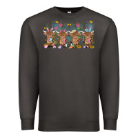 Smoke easter day baby highland cow Premium Sweatshirt - MaliasSmallBusiness