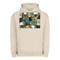 Pigment French Oak California Wine with Leopard Background Urban Hoodie - Bettercallsaul