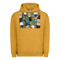 Pigment Peanut Butter California Wine with Leopard Background Urban Hoodie - Bettercallsaul
