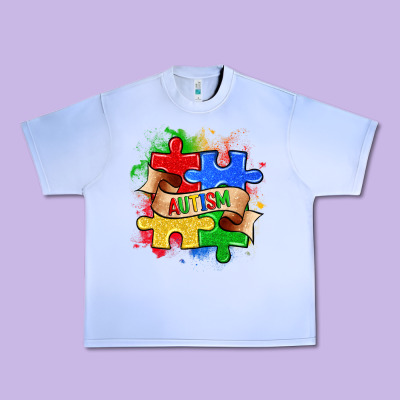 Autism Puzzle Pieces Urban Heavy Tee Designed By Zillion Design Studio