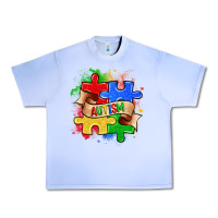 Grape Ice autism puzzle pieces Urban Heavy Tee - Zillion Design Studio