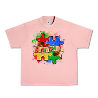 Salmon autism puzzle pieces Urban Heavy Tee - Zillion Design Studio