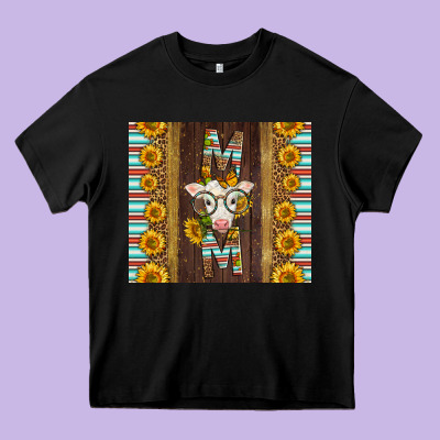 Western Baby Calf Mom Heavy Core Tee Designed By Lillyallendesigns