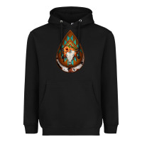 Black aztec bullskull teardrop earrings Heavyweight Hoodie - Jasminsmagicworld