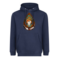 Navy aztec bullskull teardrop earrings Heavyweight Hoodie - Jasminsmagicworld