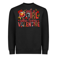Just A Girl Who Loves Valentine Heavyweight Sweatshirt | Teevron