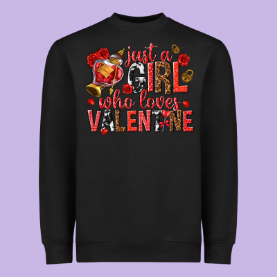 Heavyweight Sweatshirt just a girl who loves valentine