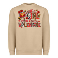 Mushroom just a girl who loves valentine Heavyweight Sweatshirt - texasbilliewilder