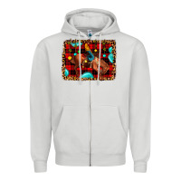 Dove Grey Christmas rodeo cowboy Zipper Hoodie - JahusDesignShop