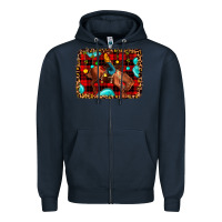 Navy Christmas rodeo cowboy Zipper Hoodie - JahusDesignShop