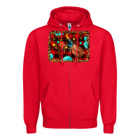 Red Christmas rodeo cowboy Zipper Hoodie - JahusDesignShop