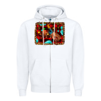 White Christmas rodeo cowboy Zipper Hoodie - JahusDesignShop