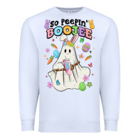 White so peepin boujee Premium Sweatshirt - MaliasSmallBusiness