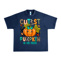 Navy Cutest Pumpkin In The Patch Urban Heavy Tee - texasbilliewilder