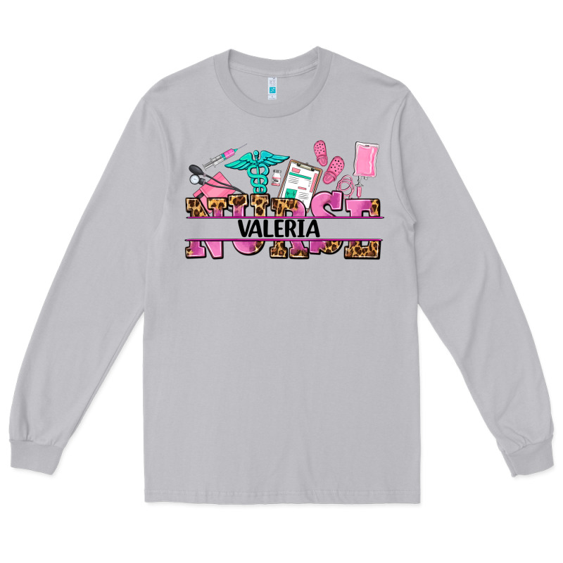 Nurse Custom Name Long Sleeve Tee by AdoDesignShop | Teevron