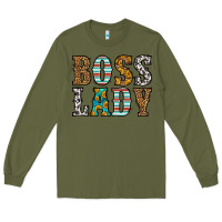 Army Green western boss lady Long Sleeve Tee - HRA Design Shop