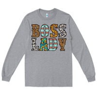 Heather Grey western boss lady Long Sleeve Tee - HRA Design Shop